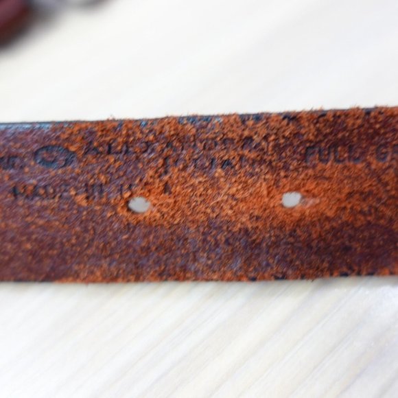 Belt Mens Brown‎ Leather Western Buckle 36 Laced Medieval Full Grain Cowhide USA - Picture 10 of 12